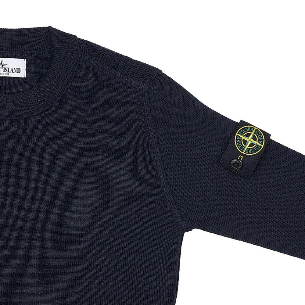STONE ISLAND Sweatshirt Kids Solid Fit Crew Neck Long Sleeve Dark Blue Kids Tops 7916516C2-V0020