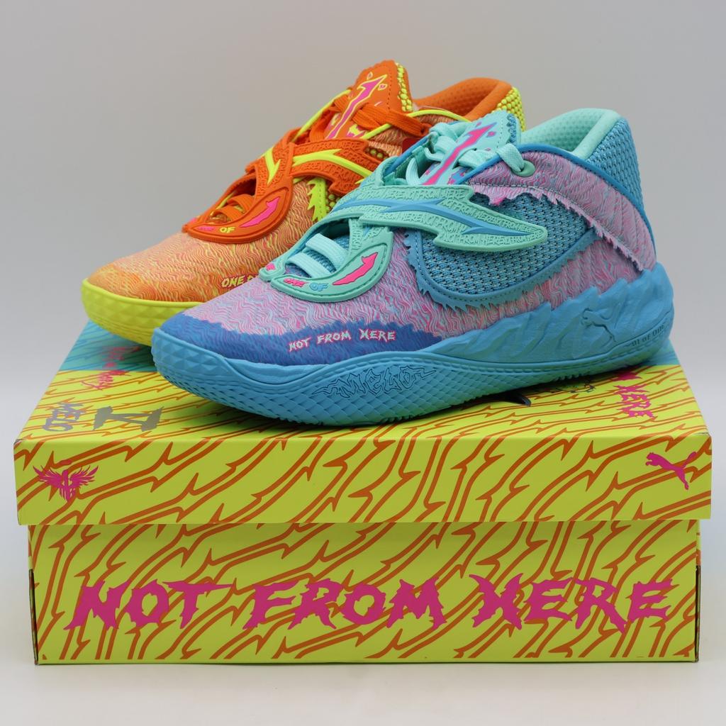 312130-01 Rick And Morty Puma MB05 Rickie Orange Electric Peppermint (Men's)