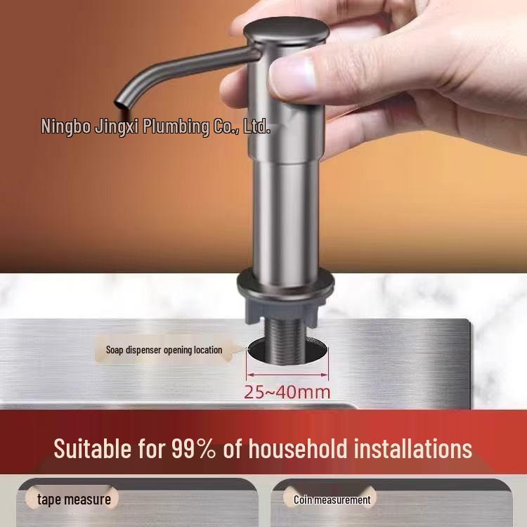 Dish Soap Dispenser with Extension Tube for Kitchen and Vegetable Wash