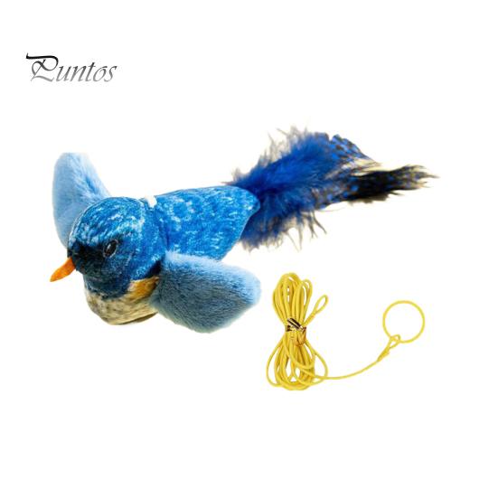 

Интерактивная щебечущая птичка, игрушка для кошек, активируемая прикосновением, электрическая птица, реалистичная имитация, плюшевая игрушка для домашних кошек и собак синий