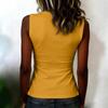 Ärmelloses Damen-Tanktop mit Rundhalsausschnitt, figurbetont, Basic, weich, dehnbar, Pullover, lässiges einfarbiges Shirt für den täglichen Gebrauch, zum Schichten
