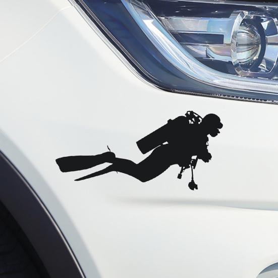 Scuba Diver Reflective Body Window Car Vehicle Sticker Decals Decor