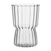 Iced Coffee Cup Glassware Reusable Heat Resistant Drinkware Vertical Lines Tea 325ml for