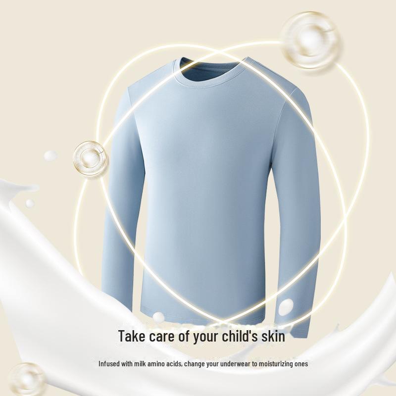 Tencel Termiskt Fleece Underkläder: Mjuk, Varm Underställströja för Pojkar och Flickor, Perfekt för Höst och Vinter.