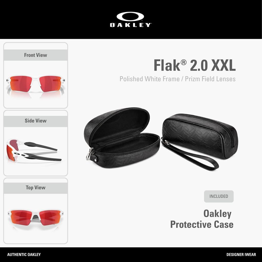 Oakley Sunglasses 0OO9488 FLAK XXL POLISHED WHITE PRIZM FIELD 94880363 Polarized [Oakley] (Polished White) 2.0