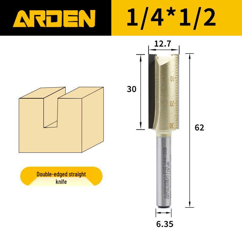 Yaden Blade Metric Fixed Blade Milling Cutter Trimmer - Small Router Slotting Cutter 1/4" for Woodworking & Stock Removal