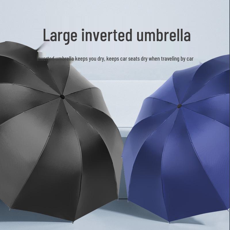 Extra Large Folding Umbrella for Two or Three People - Dual-Use for Sun and Rain with Sunscreen Sunshade