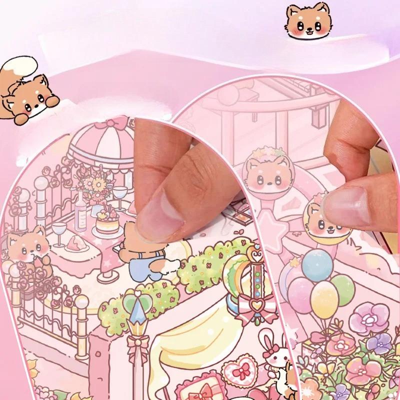 Adesivos Miniatura 3D Grandes Criativos Camadas Artesanato DIY para Alívio de Estresse e Decoração de Casa Decoração de Parede de Mesa Miniaturas Artesanato