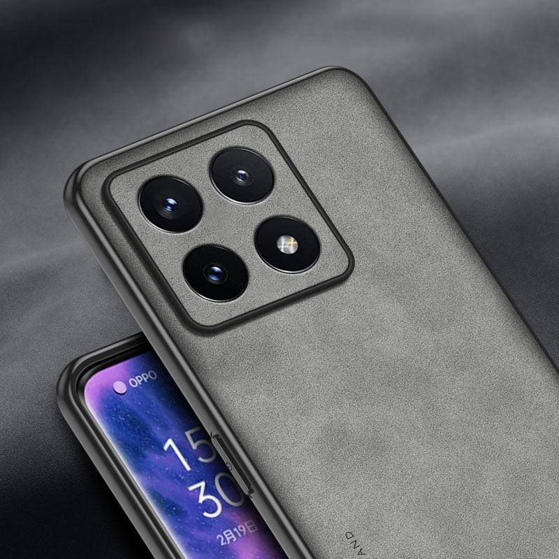 Luxury Sheepskin Leather TPU Shockproof Phone Case for Infinix/VIVO Zero 30 4G Plain Design Business Men