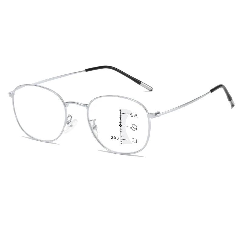 

Нові Модні Мультифокальні Окуляри для Читання від Пресбіопії для Чоловіків та Жінок Нейтральна Модна Квадратна Рамка Окуляри для Читання з Захистом від Синього Світла +3.5