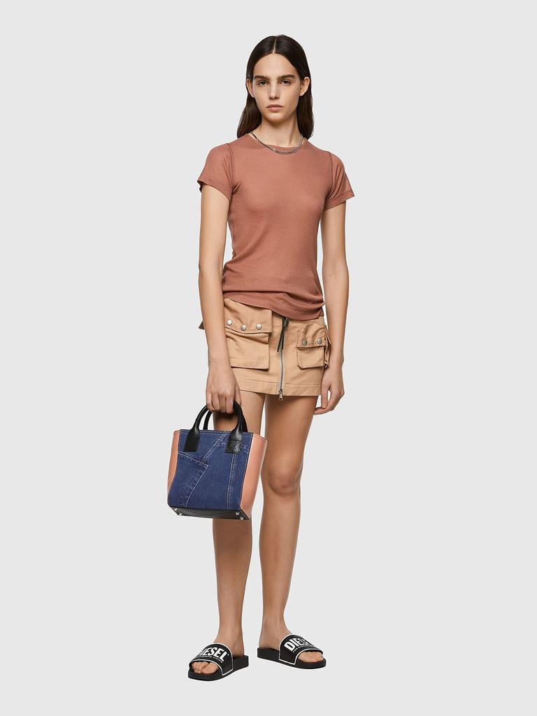 Denim Patchwork Tote Bag L X08065P4219 UNI Blue H0507 [Diesel] Women's