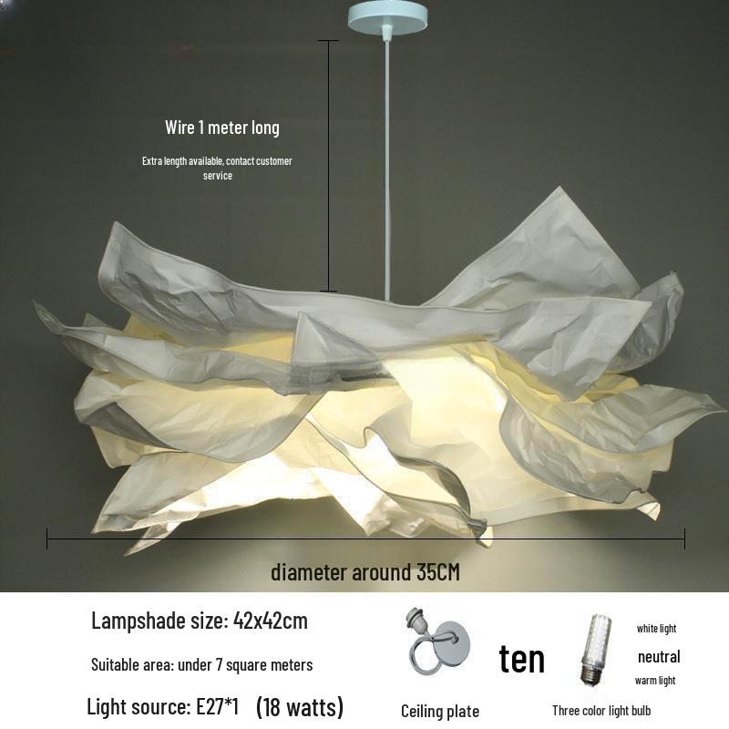 B&B Clothing Creative Cloud Lampshade - Nordic Pendant Light for Living Room, Restaurant, Bedroom, Study