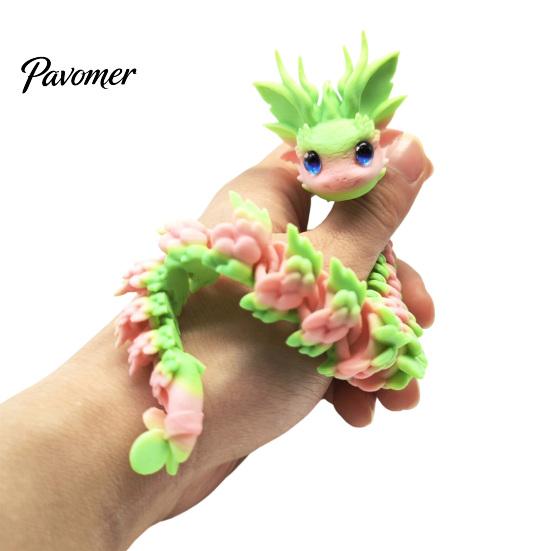 3D Printed Dragon Articulated Fidget Toy, Cute Ornaments, Desk Objects for Focus Decor Stress Relief Toy Adults, Fantasy Collectible Gift Sensory Toys