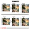 2D flat printing 2pcs Scene Curtains Tropical Island Cottage Scenery Versatile 100% Polyester  Without Electricity Festive