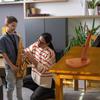 Musbeat Saxophone Stand, Saxophone Stand for Alto and Tenor, Mahogany Hardwood Alto Sax Stand with Soft Silicone Yokes, Handcrafted Wooden Tenor