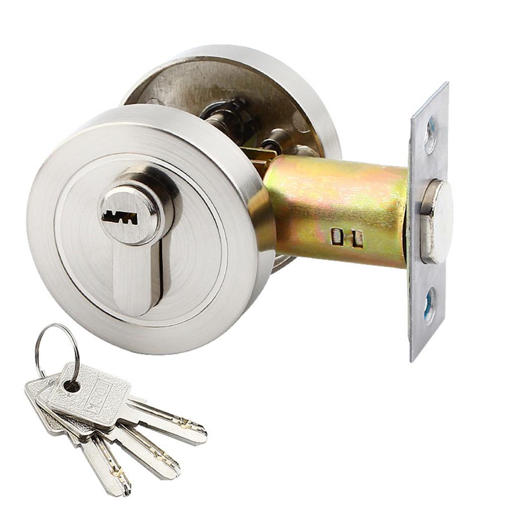 Hide Designs Single Cylinder Deadbolts Sturdy Stainless Steel Lock for 35 50mm Front and Interior Door Key Included