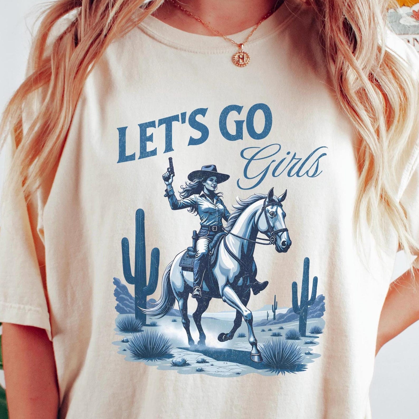 Let s Go Girls Cowgirl Comfort Colors Shirt: Bachelorette Rodeo Tee S