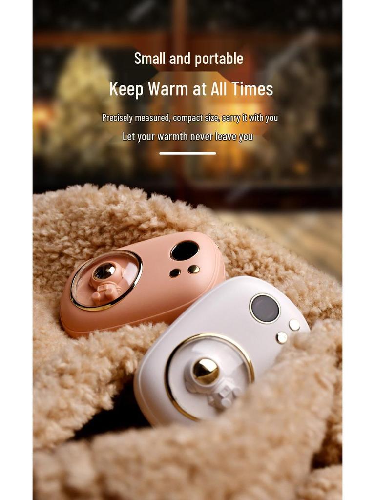 Mini USB Astronaut Hand Warmer - Portable USB Rechargeable 2-in-1 Hand Warmer and Night Light Gift