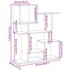VidaXL Room Divider Shelf White 92x29x112 Cm, Bookcase, Book Support, Display Shelf, Shelf To 858120