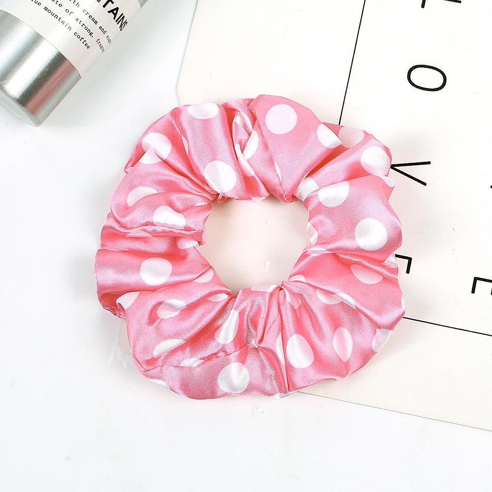 New Satin Printed Flower Floral Scrunchie Women Girls Elastic Hair Rubber Bands Accessories Tie Hair Ring Rope Holder Headdress