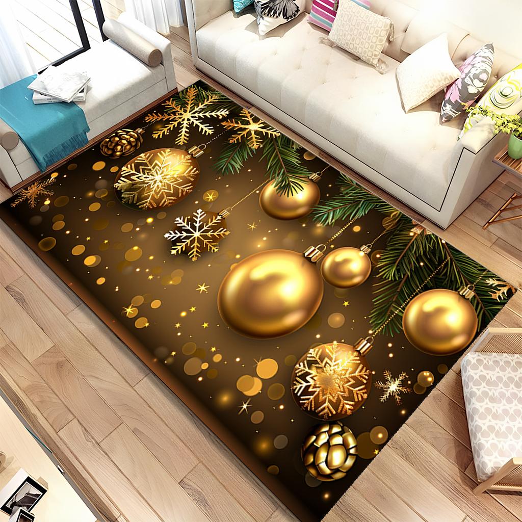 Fofo Pai Natal Árvore de Natal Feliz Desenho Animado Festival Tapete de Presente para Sala de Estar Quarto Casa Decoração de Sofá, Antiderrapante