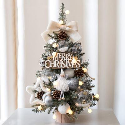 Table Christmas Tree 18-Inch Christmas Trees Table Ornaments Happy Christmas Decoration Table Centerpieces Lighted Christmas