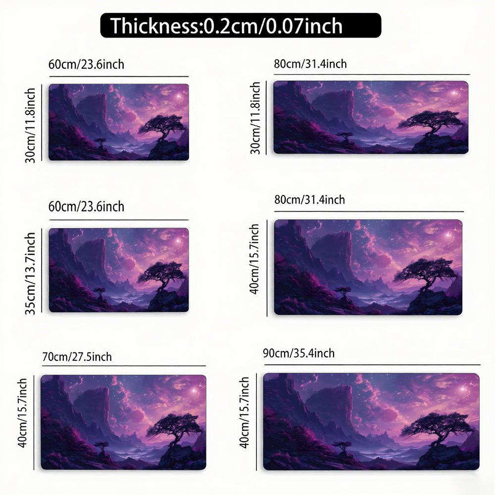 Large Night Moonlight Mouse Pad Laptop Antislip Esports Offices Cool Desk Mat Game Player Mousepad Mini Pc Desktop Accessories