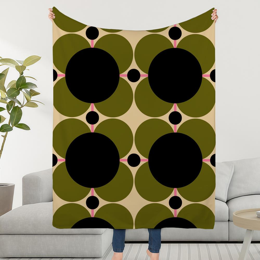 Manta Throw Súper Acogedora Felpa Sala de Estar Sofá Sofá Estética Infantil Cumpleaños Flor O-OrlaS-ES Arte K-KielyS-ES Regalos