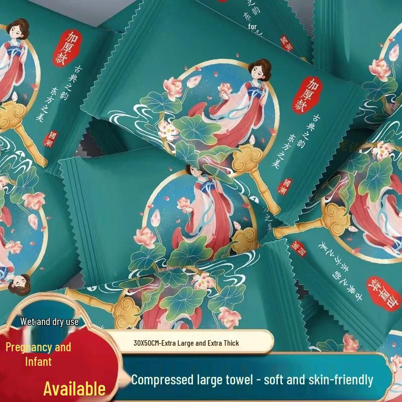 Extra Thick Compressed Face Wash Towels: Disposable Cotton Cleansing Pads