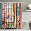 Bohemian Shower Curtain Set Abstract Art Pattern Waterproof Fabric Bathroom Decor Vintage Floral Backdrop Modern Farmhouse Style