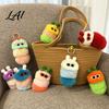 Women Animal Pendant Plush Sunglasses Caterpillar Keychain Soft Backpack Purse Fluffy Handbags Bag Charm Colorful Stuffed Keyring