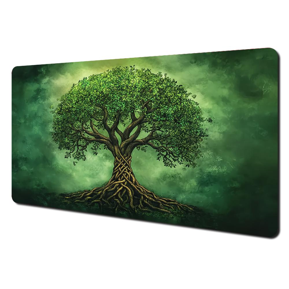 Lebensbaum und Magischer Wald Muster Großes Mauspade Schreibtischmatte Gaming Pad PC Zubehör Tastatur Mauspads Mauspad Büro Teppich