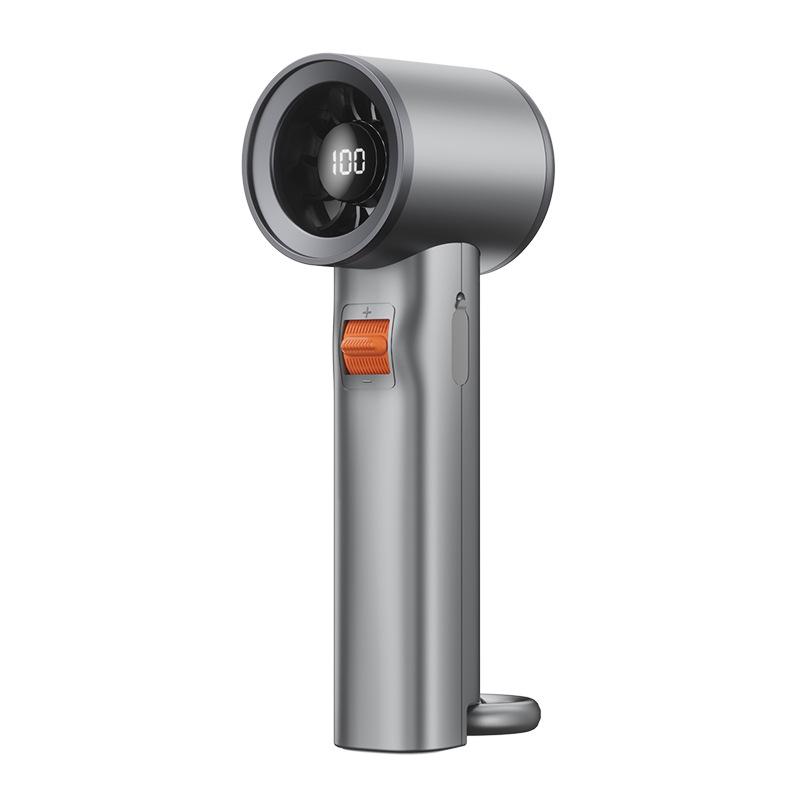 

New 25-Year Model: High-Speed Handheld Electric Fan with 100-Speed Digital Display and Carabiner Turbo Feature. 53*62*171mm серый