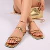 Summer new simple thin strap women's beach cool slippers