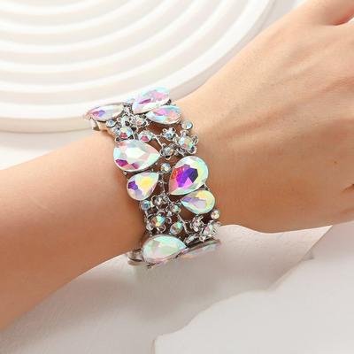 Çok Yönlü Takı Modası Çok Yönlü Tam Elmas Lüks Elastik Bilezik Takı