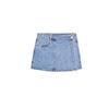 Short Summer Lapel Denim Shirt 1416024 Denim Double Breasted High Waist Casual Culottes 7484062