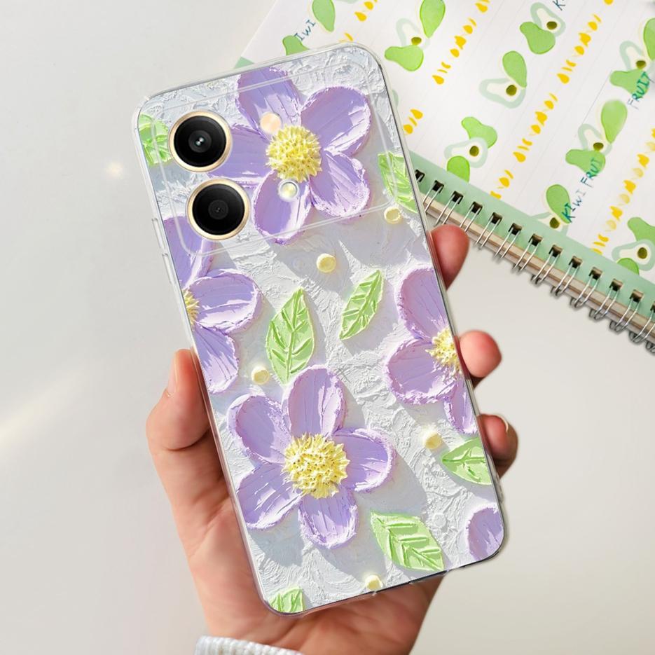 For Xiaomi Poco X6 Pro 5G Case New Fashion Painted Cover Clear Silicone Phone Case For Xiaomi Poco X6 Neo PocoX6 Pro Soft Fundas