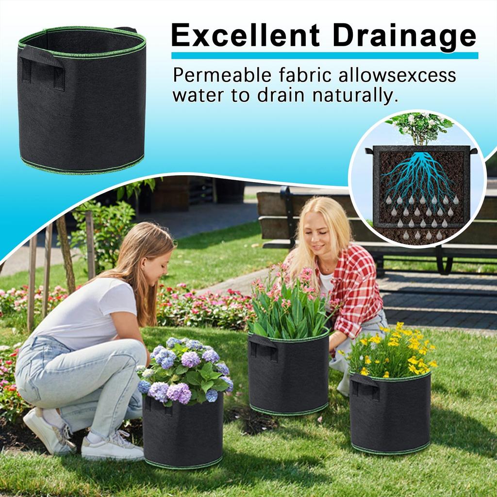 5 Gallon Fabric Grow, Bag, Non Woven Plant Grow, Bag, Plant Grow, Pot, Grow, Bag With Handle, Plant Grow, Bag