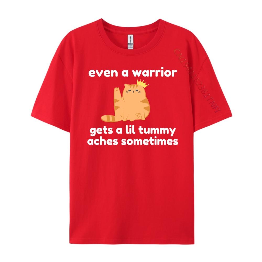 Even A Warrior Gets A Lil Tummy Aches Sometimes Cat Green And White Graphic T Shirt T Shirt Man Tshirt Aesthetic S