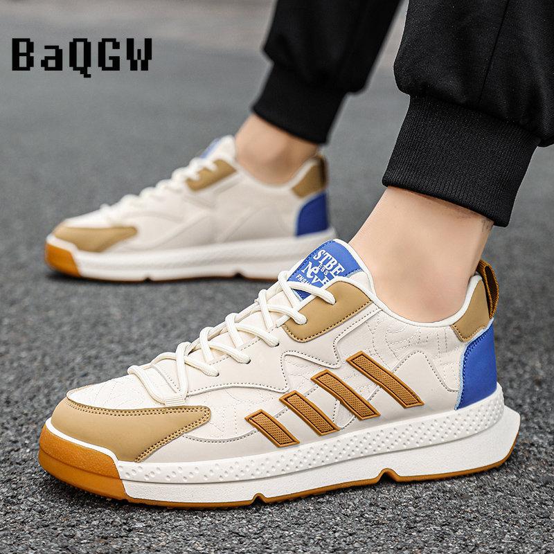 Модные повседневные кроссовки в полоску для мужчин — фото 7