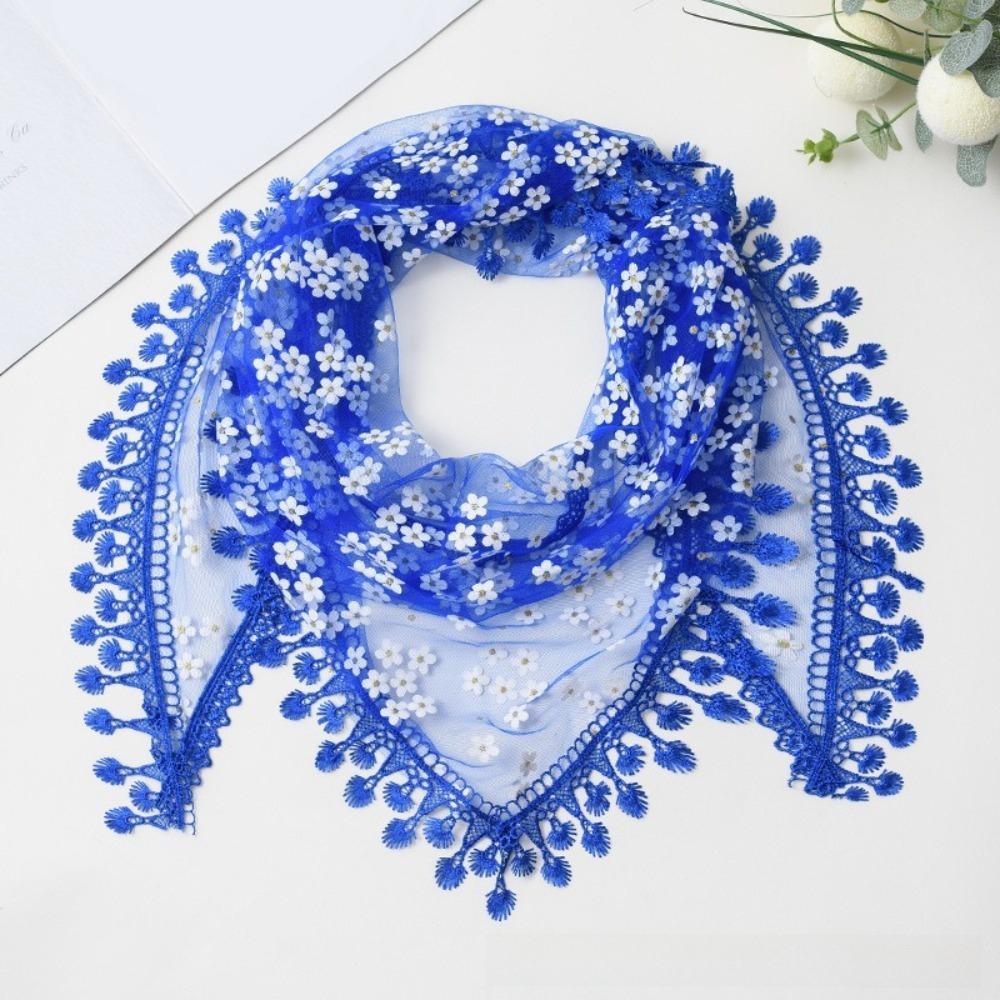 Hollow Women Tulle Shawl Flower Wedding Bridal Shawl Fashion Mantilla Lace Veil for Church