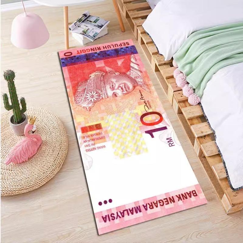 US Dollar Print Kitchen Mat - American Currency Design Carpet with Greenback Pattern for Home Living Room Bedroom Decoration