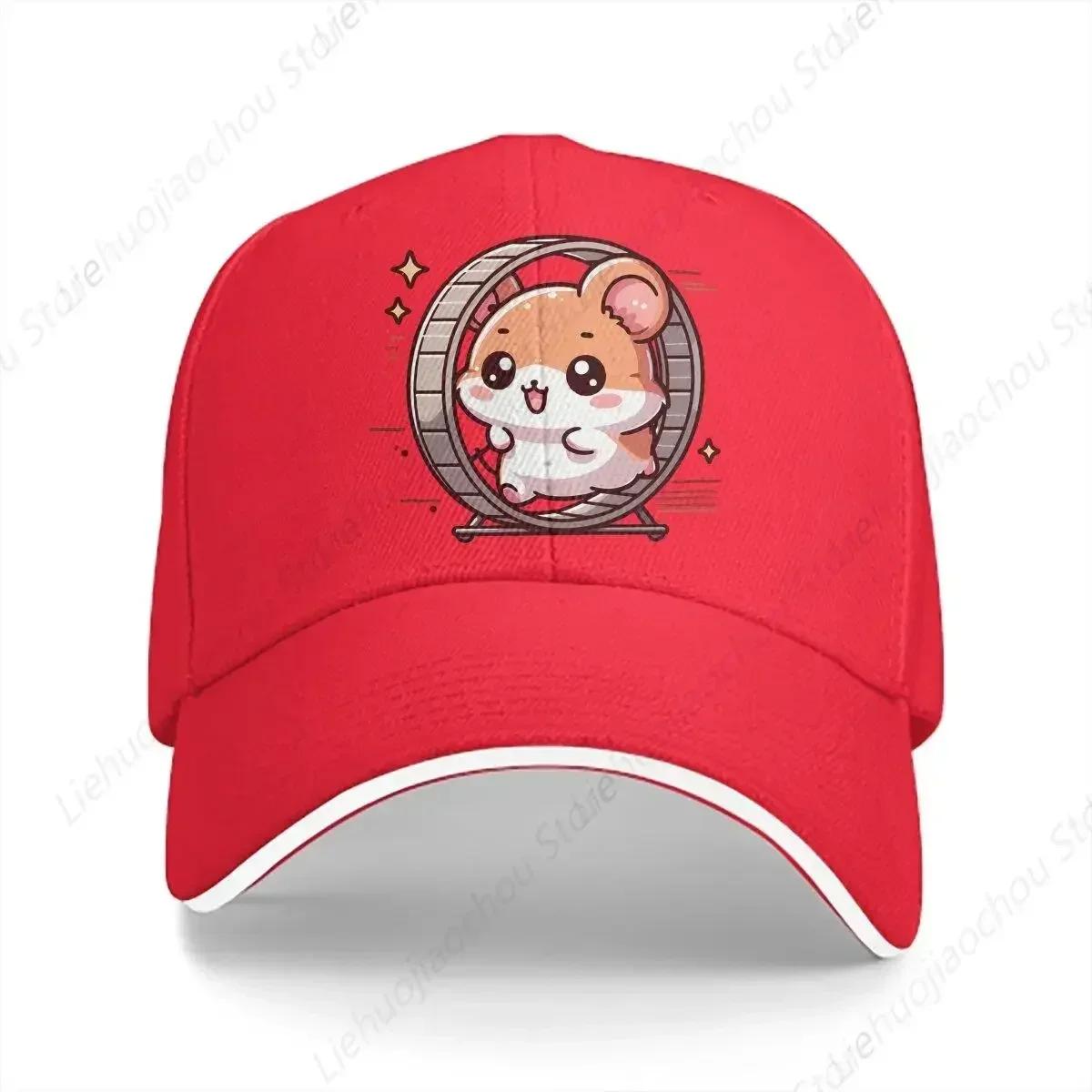 

Washed Unisexs Baseball Cap Go Speed Sports Snapback Caps Dad Hat Cute Hamster Animal Golf Hats One Size
