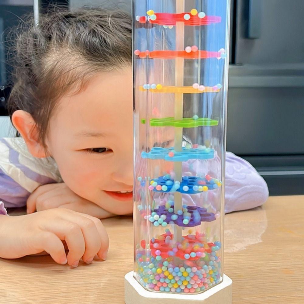 Wooden Kids Rain Rainmaker Rain Stick Rain Sound Pipe Toy Rain Stick Musical Toy  Children