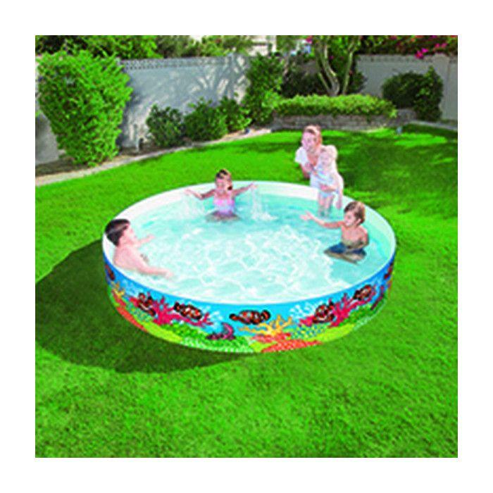 Bestway Hartboden-Kinderpool PVC Marine 244x46 cm +3 Jahre Garten 55031