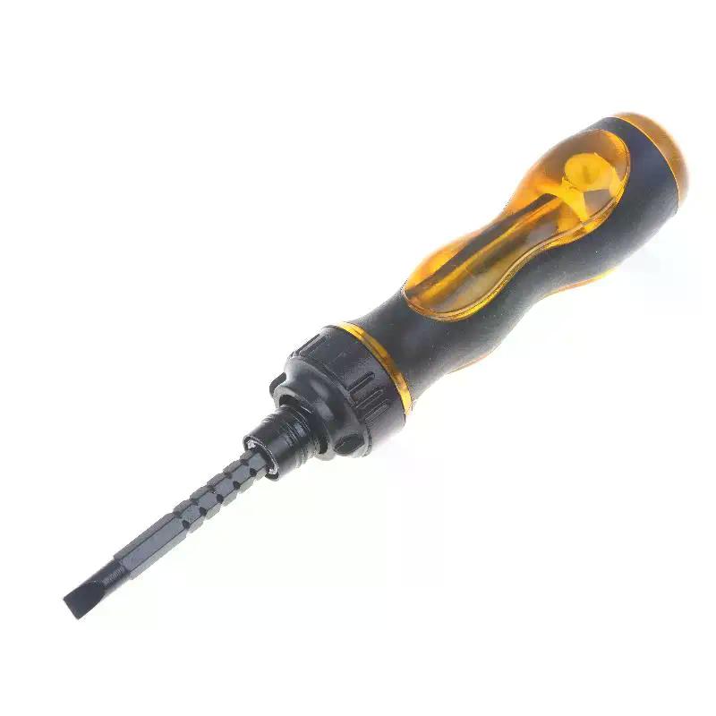Chave de Fenda Doméstica 2 em 1 Ferramenta de Reparo Doméstico, Kit de Chave de Fenda Ratchet Magnética Rotativa Desmontável para Móveis/Carro/Computador