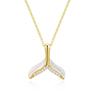 Korean Mother-of-Pearl Fishtail Necklace for Women, High-End Clavicle Chain, Titanium Steel, Colorfast, Perfect Gift.