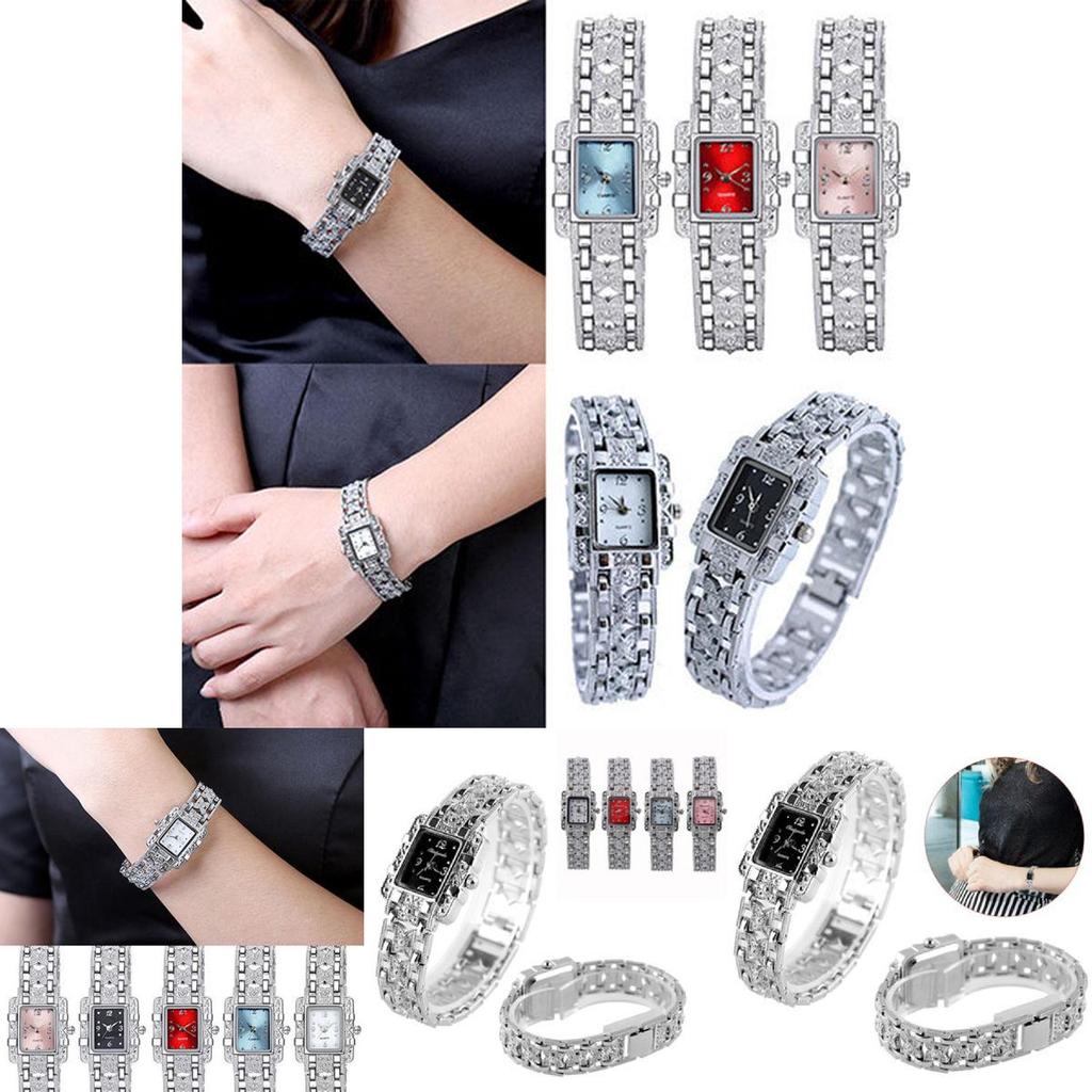 Elegant Roman Style Women's Watch With Sparkling Accents And Alloy Band