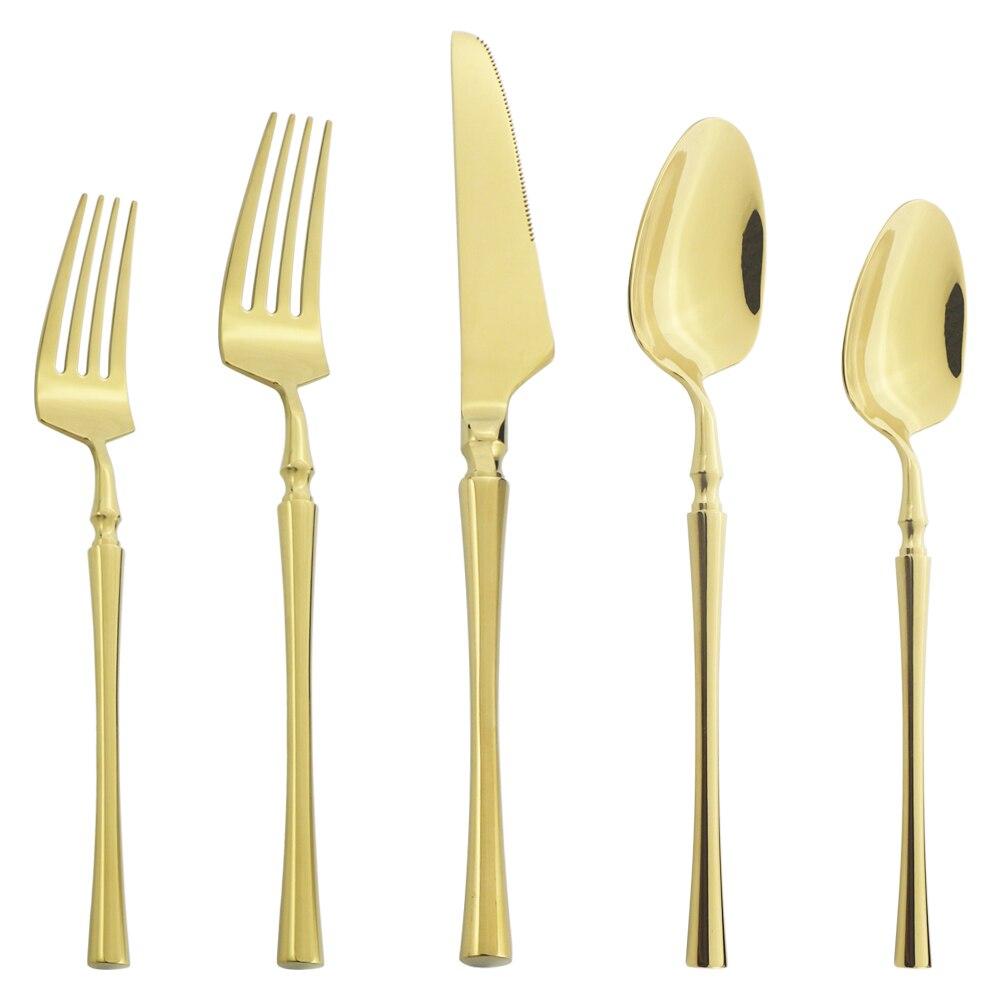 Dessert Fork Coffee Spoon Dinnerware Set Mirror 304 Stainless Steel Cutlery Set Tableware Family Party Kitchen Silverware