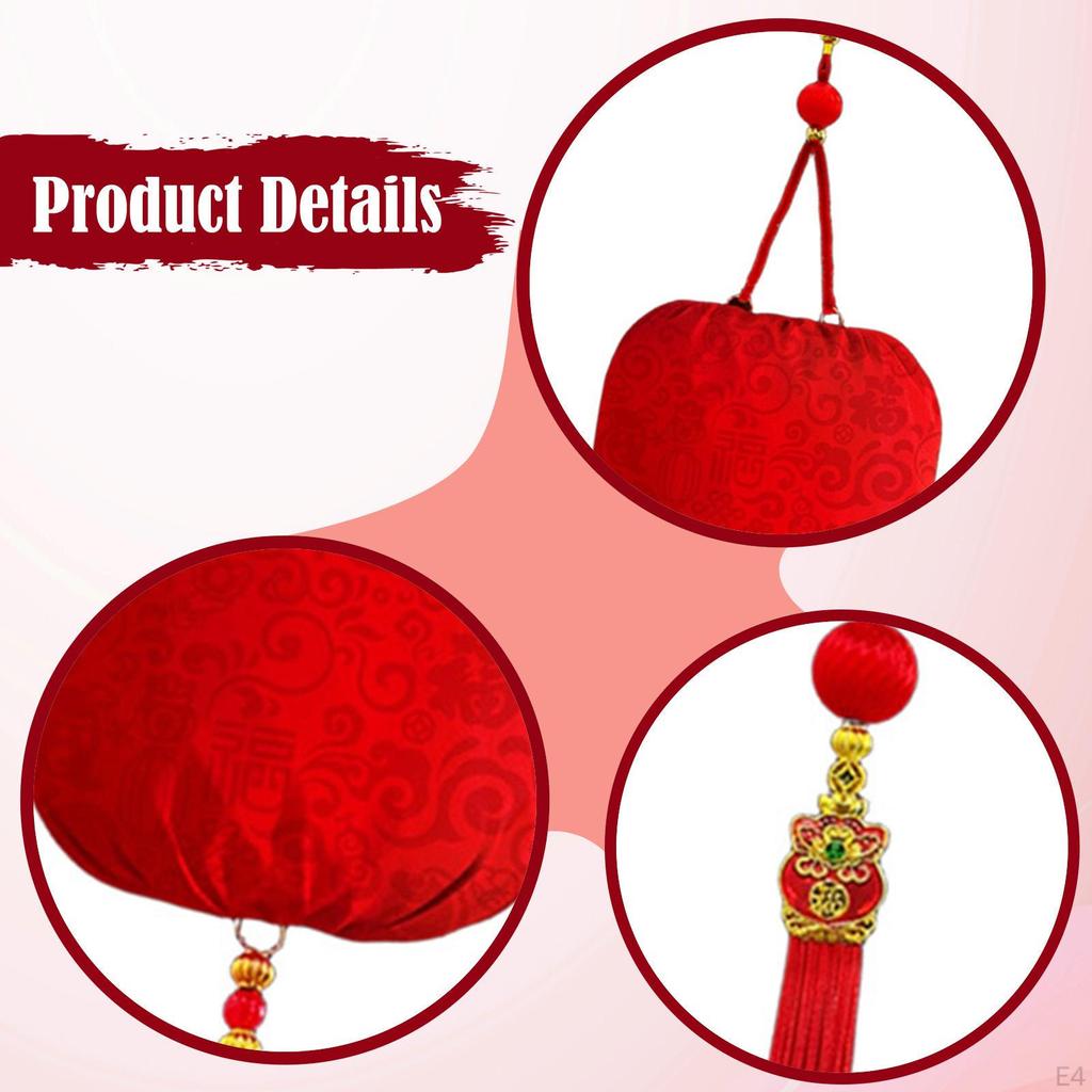 2 Stück Chinesisches Neujahr Laternen Dekorationen Hängende Ornamente Büro Partyzubehör Frühlingsfest
